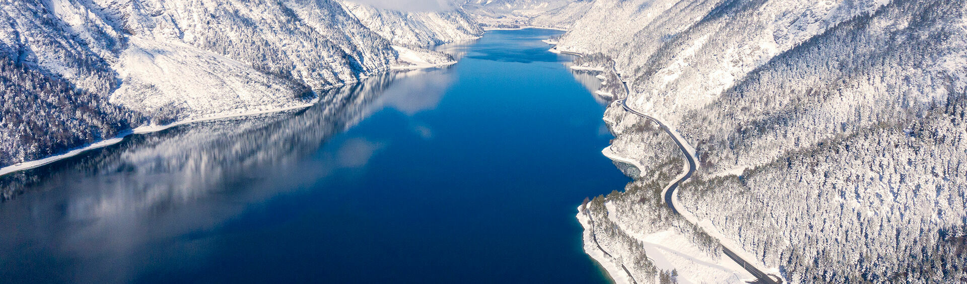 Fresh snow transforms Lake Achensee and its surrounding villages into a winter wonderland.