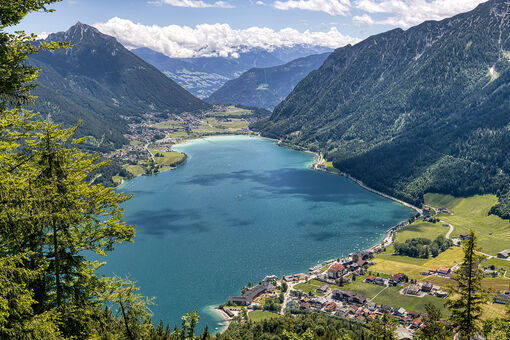 Beautiful scenery of Lake Achensee in summer