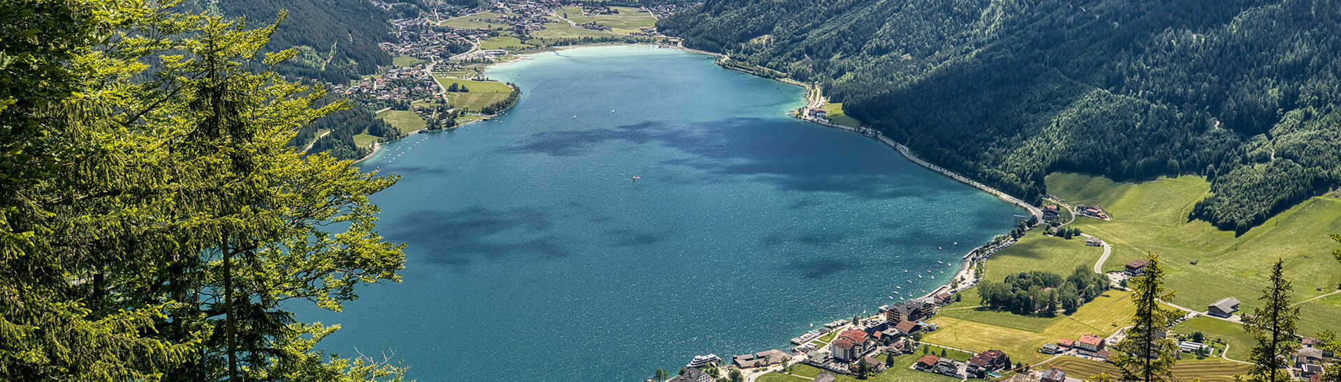 Beautiful scenery of Lake Achensee in summer