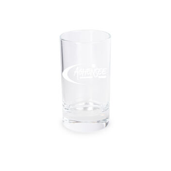 Wasserglas mit Achensee Logo