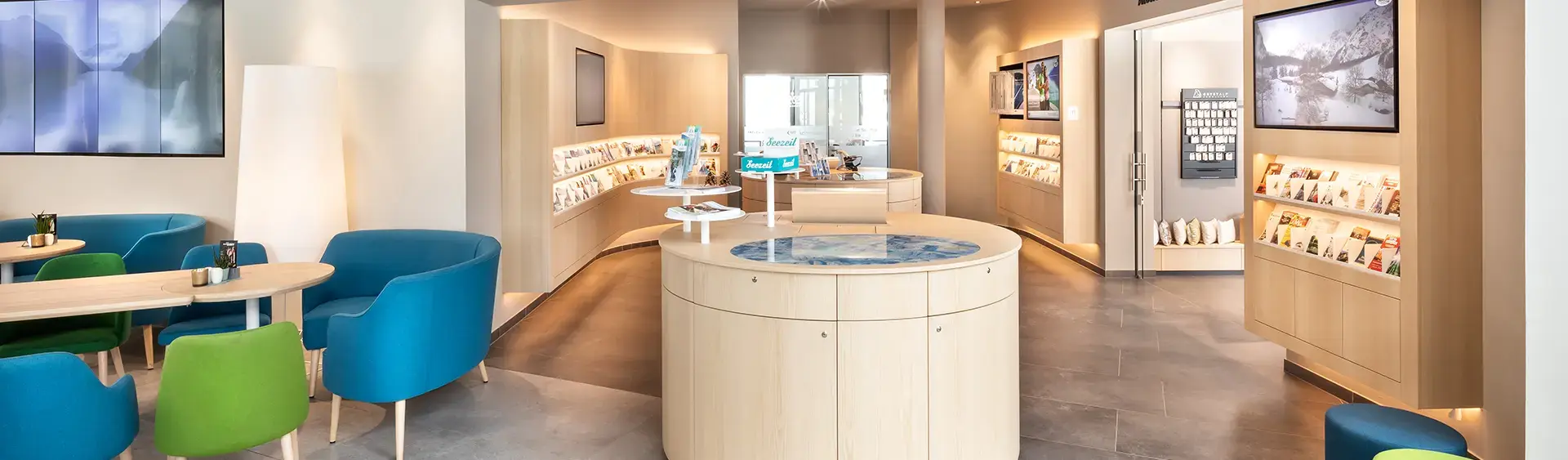 Die Räumlichkeiten des Welcome CENTER Achensee in Maurach.