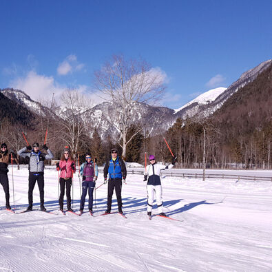 A group photo of the participants of the Achensee Cross-Country Ski Camp 2025.
