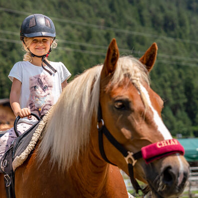 Pony riding in Maurach am Achensee is great fun for children.