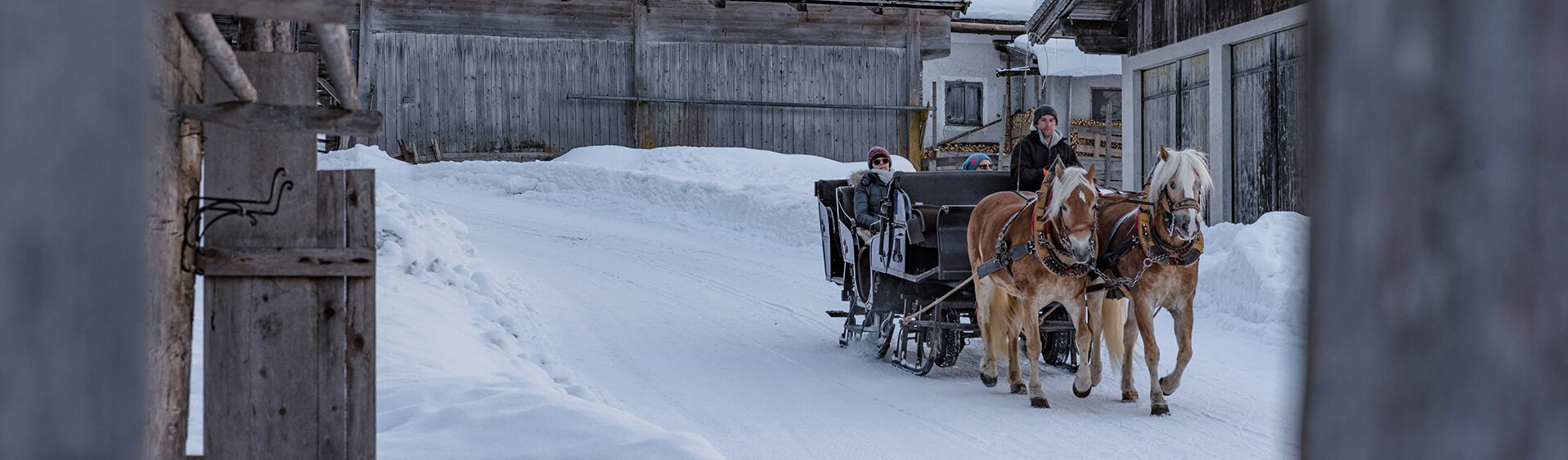 Horse-drawn sleigh rides are a great way to discover the surroundings of Lake Achensee off the ski slopes.