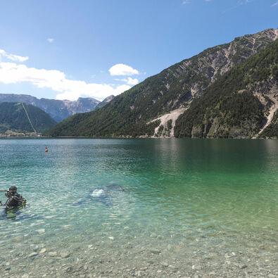 Lake Achensee is Tirol's biggest and deepest lake and a very popular diving spot.