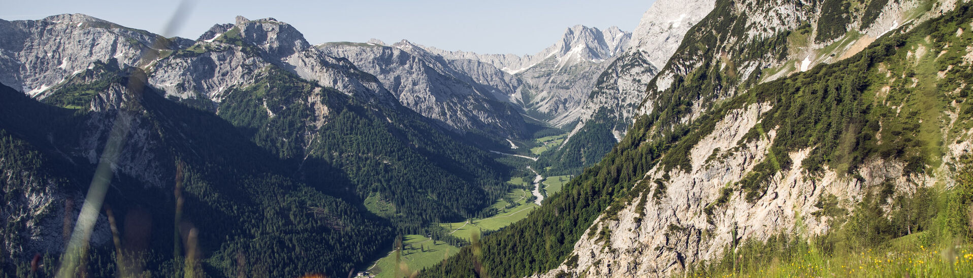 The view over the Karwendel mountains is a delight for nature loving explorers.