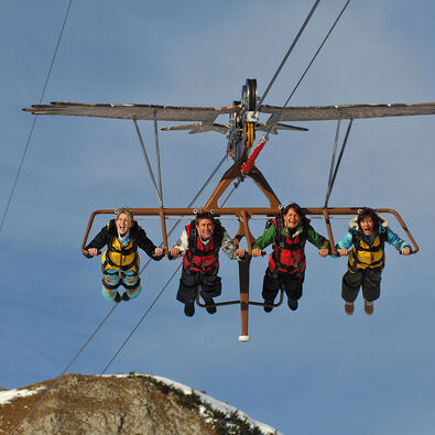 View the mountains of the Achensee region from an eagle eye perspective in the AIRROFAN Skyglider.