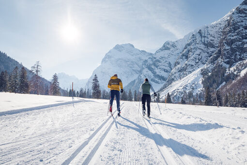 Classic cross-country skiing is an excellent way to enjoy the great outdoors on a sunny winter day.