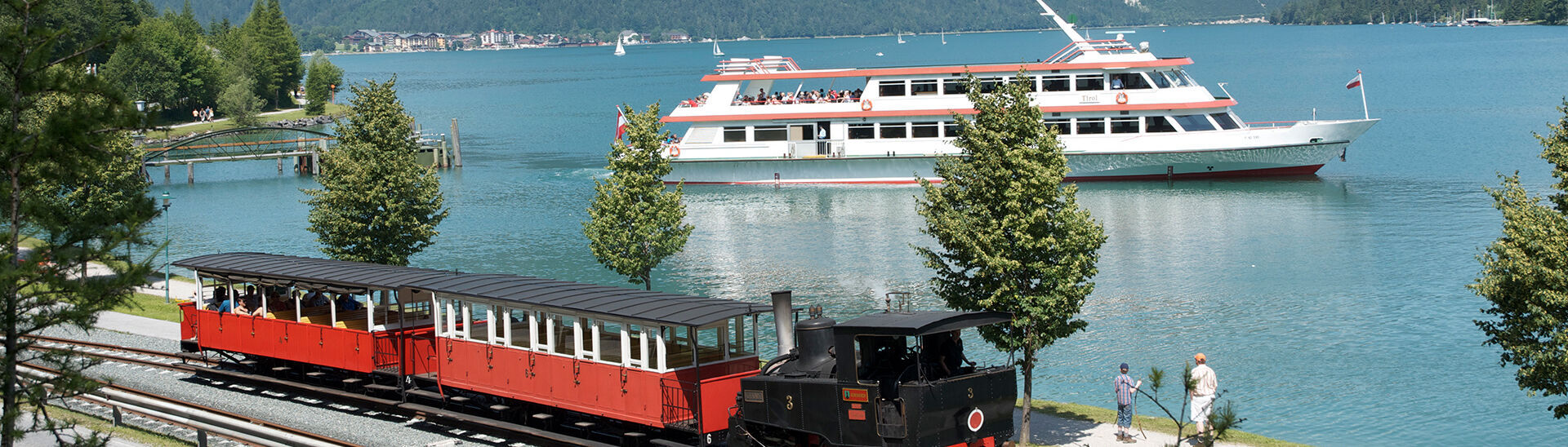 The launch of the Achenseeschifffahrt and the steam cog railway marked the beginning of tourism at Lake Achensee.
