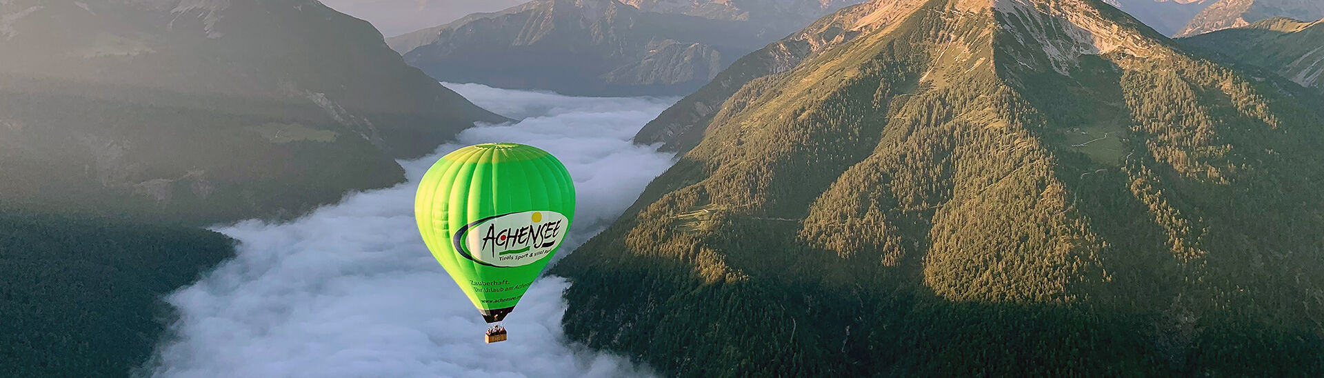 Drifting through the summer skies with the Lake Achensee hot-air balloon.