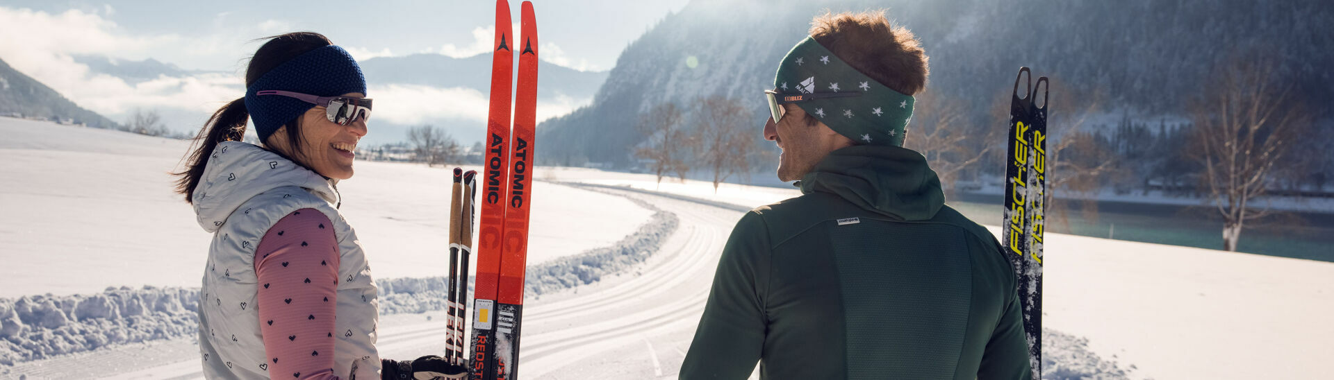 Langlaufen in Maurach am Achensee Langlaufspaß in Maurach am Achensee für ein junges Paar.