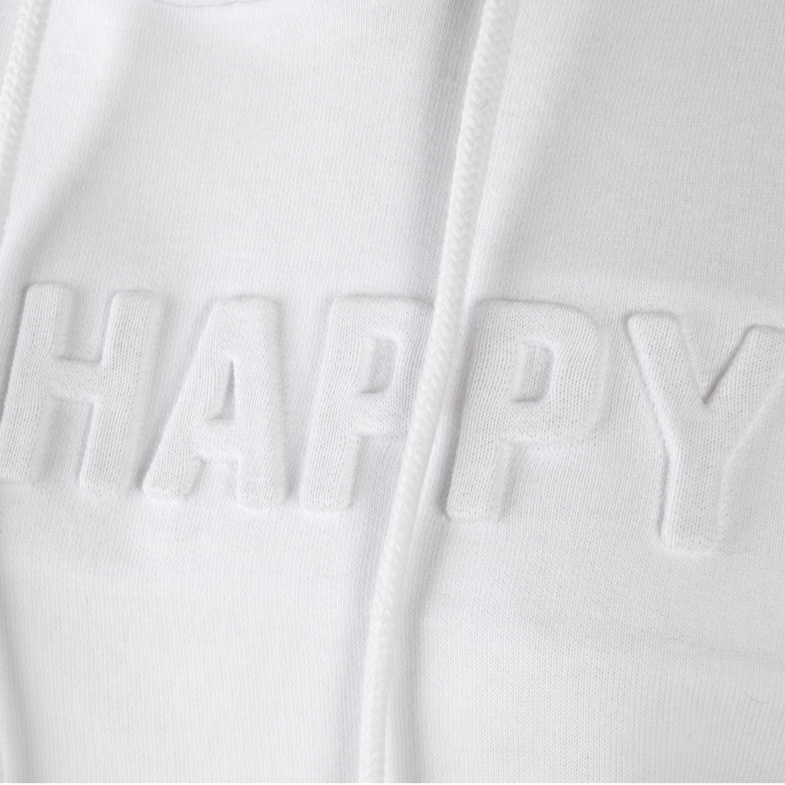 Damen Hoody Be Happy in weiß
