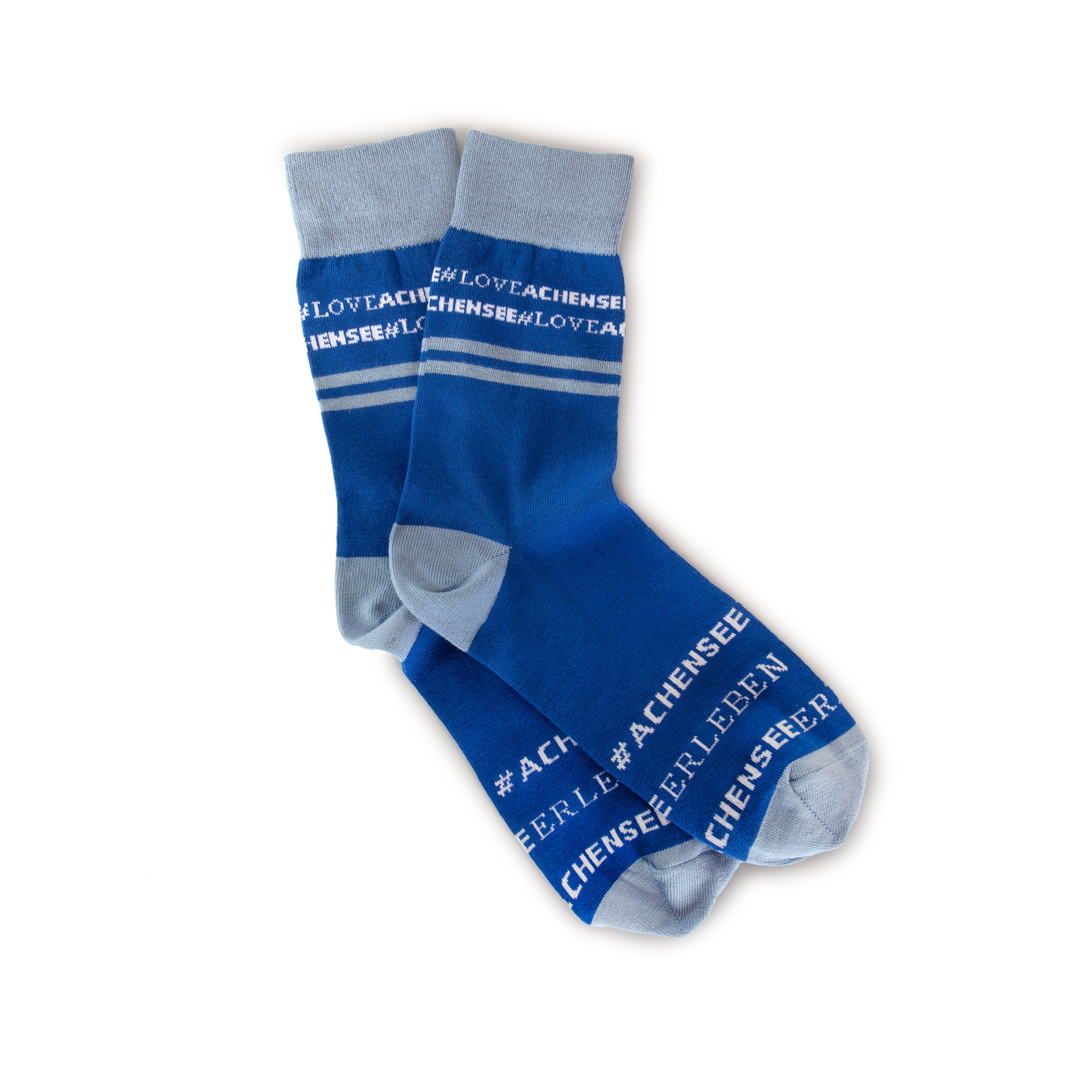 Socken in den Farben Blau und Grau