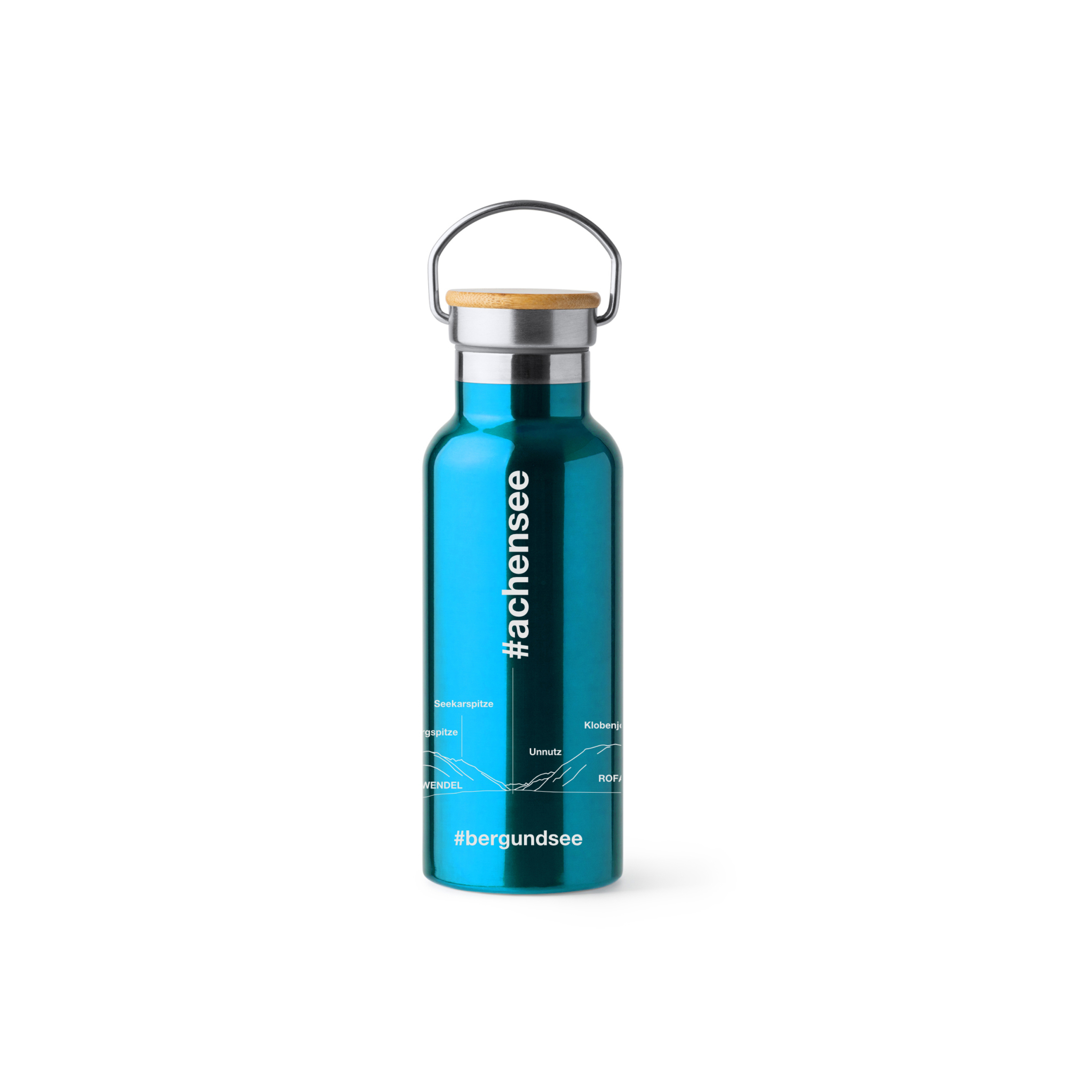 Trinkflasche #achensee-berge in blau