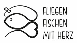 Logo Fliegenfischen mit Herz