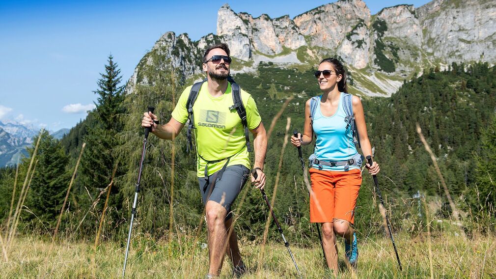 hiking in the Rofan - not far from the mountain hut "Erfurter Hütte"