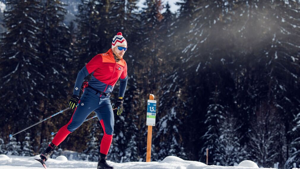 Auf der Seeloipe Oberautal in Achenkirch – klassisch und im Skating-Stil gespurt.