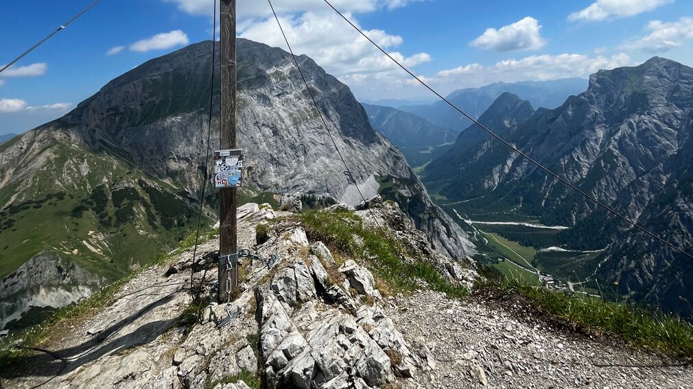 am Binssattel mit Blick auf den Gramai Hochleger