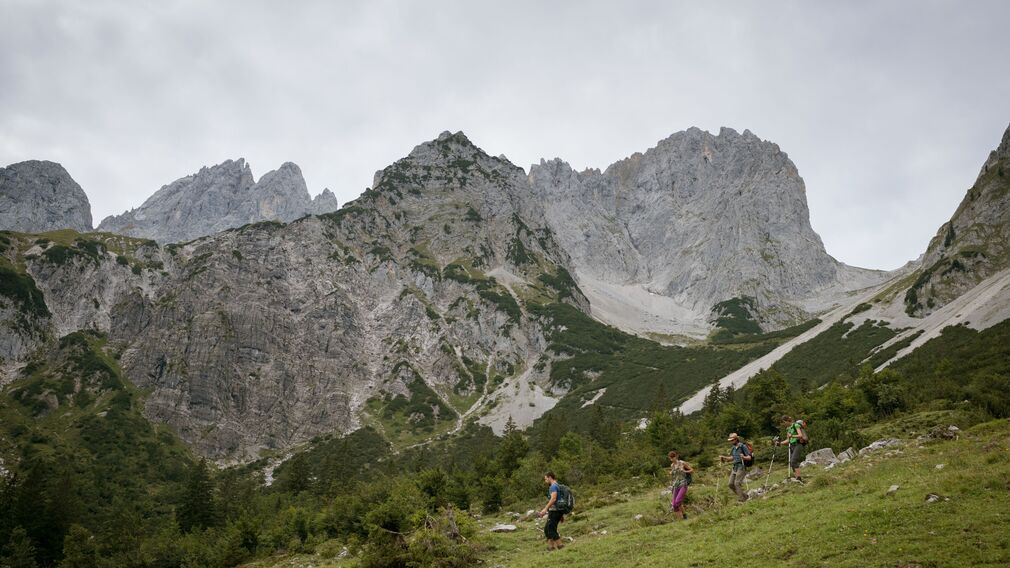 Kaisergebirge bei Ellmau-Going, Wilder Kaiser zur Regalm, Adlerweg Etappe 01_Tirol Werbung_Schwarz Jens_Ellmau.jpg