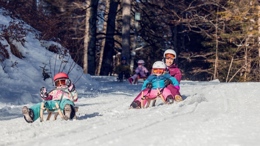 am Beginn der 3,5km langen Rodelbahn in Achenkirch