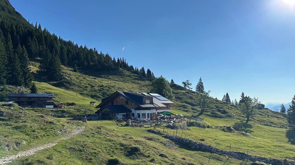 View towards Astenau Alpe