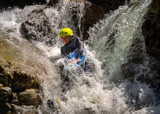 Action im Wildbach