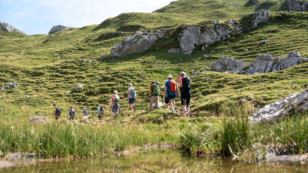 am Gipfel der 2.259 Meter hohen Rofanspitze