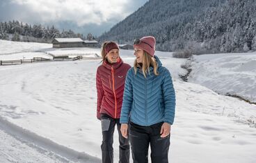 Winter pasture hike