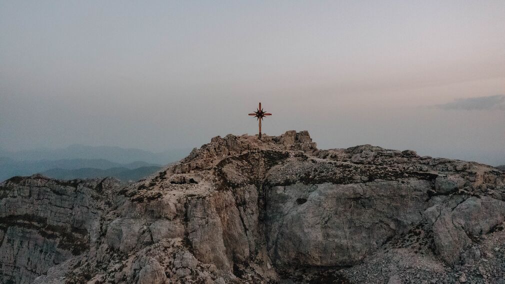 summit cross on the Guffert - newly erected in 2021