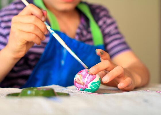 Osterrummel mit Osterfeuer