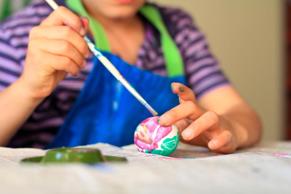 Osterrummel mit Osterfeuer