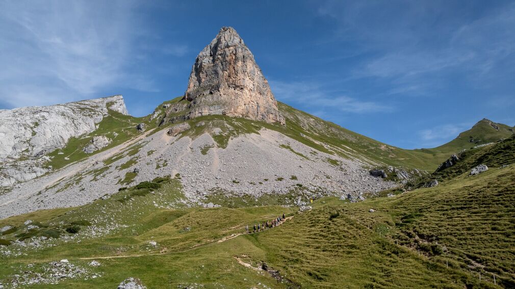 am Gipfel der 2.259 Meter hohen Rofanspitze