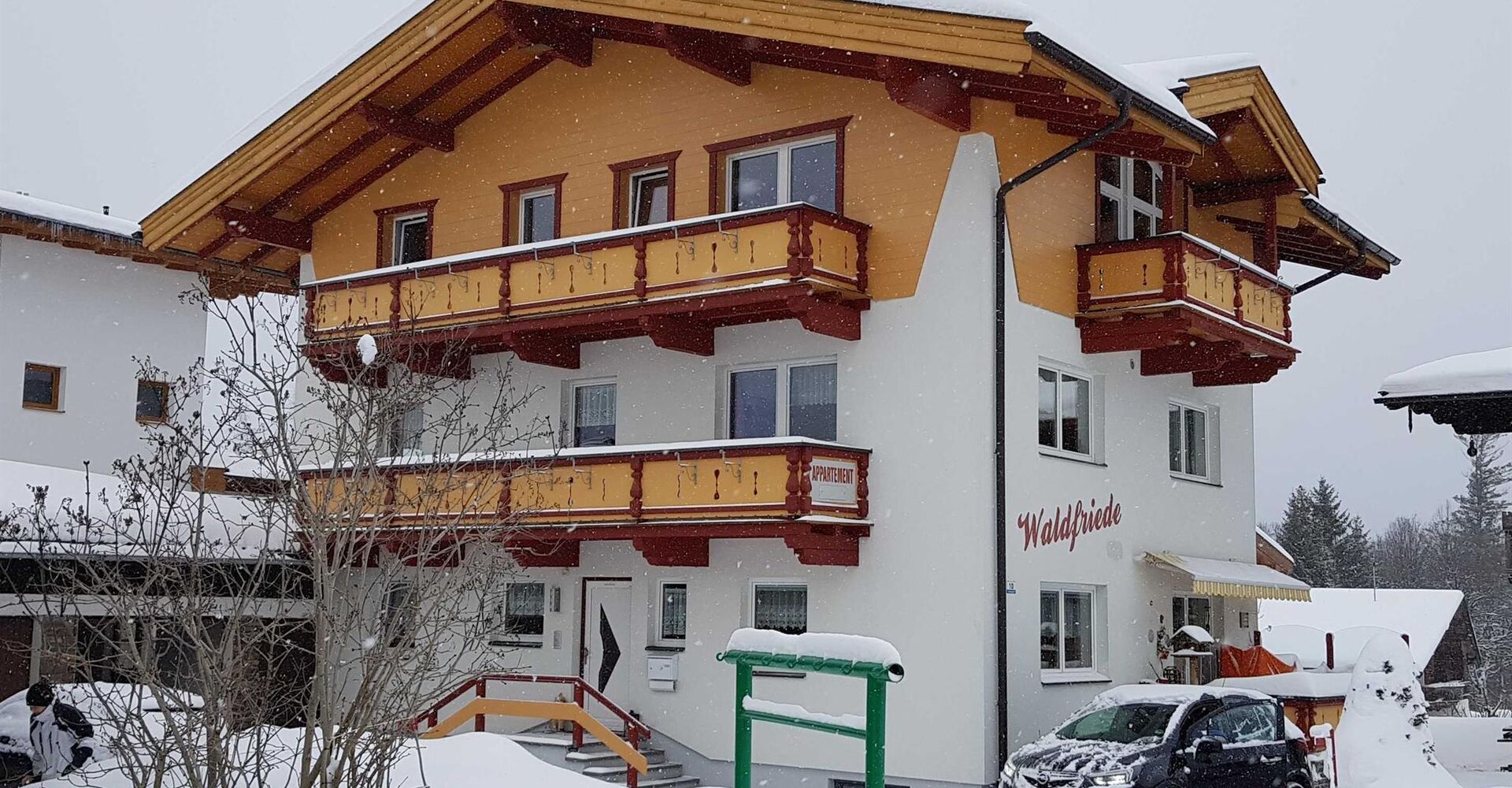 Appartements Waldfriede - Außenansicht Winter