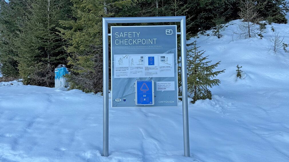 der LVS-Checkpoint am Parkplatz der Rofanlifte in Steinberg am Rofan