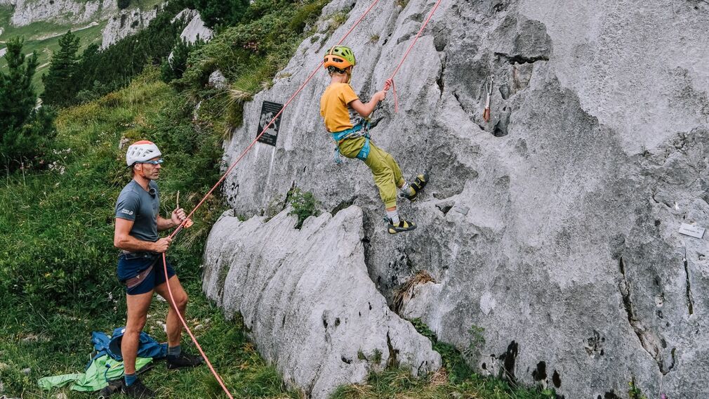 The Platzl climbing area is especially suitable for beginners.