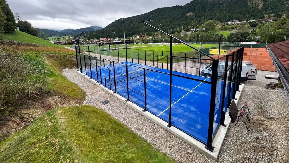 Padel is usually played in doubles, with four players on court.