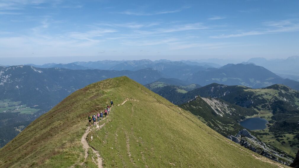 am Gipfel der 2.259 Meter hohen Rofanspitze