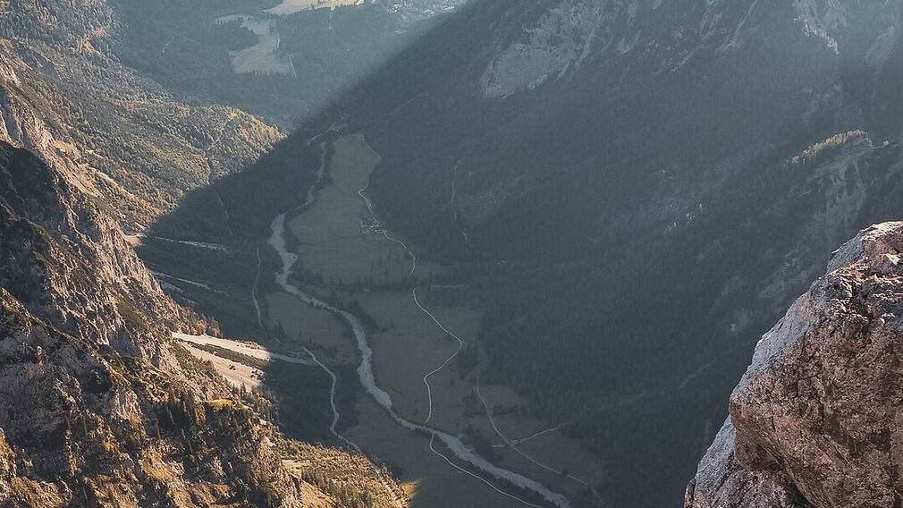 at the summit of the Sonnjoch in the Karwendel mountains